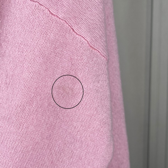 Minnie‎ Rose Light Pink 100% Cashmere Collared V Neck Tight Knit Sweater Size 2X - Picture 15 of 16